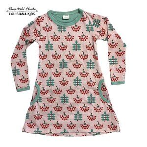 Maxomorra 5-6Y Organic Ruby Rowanberry Dress